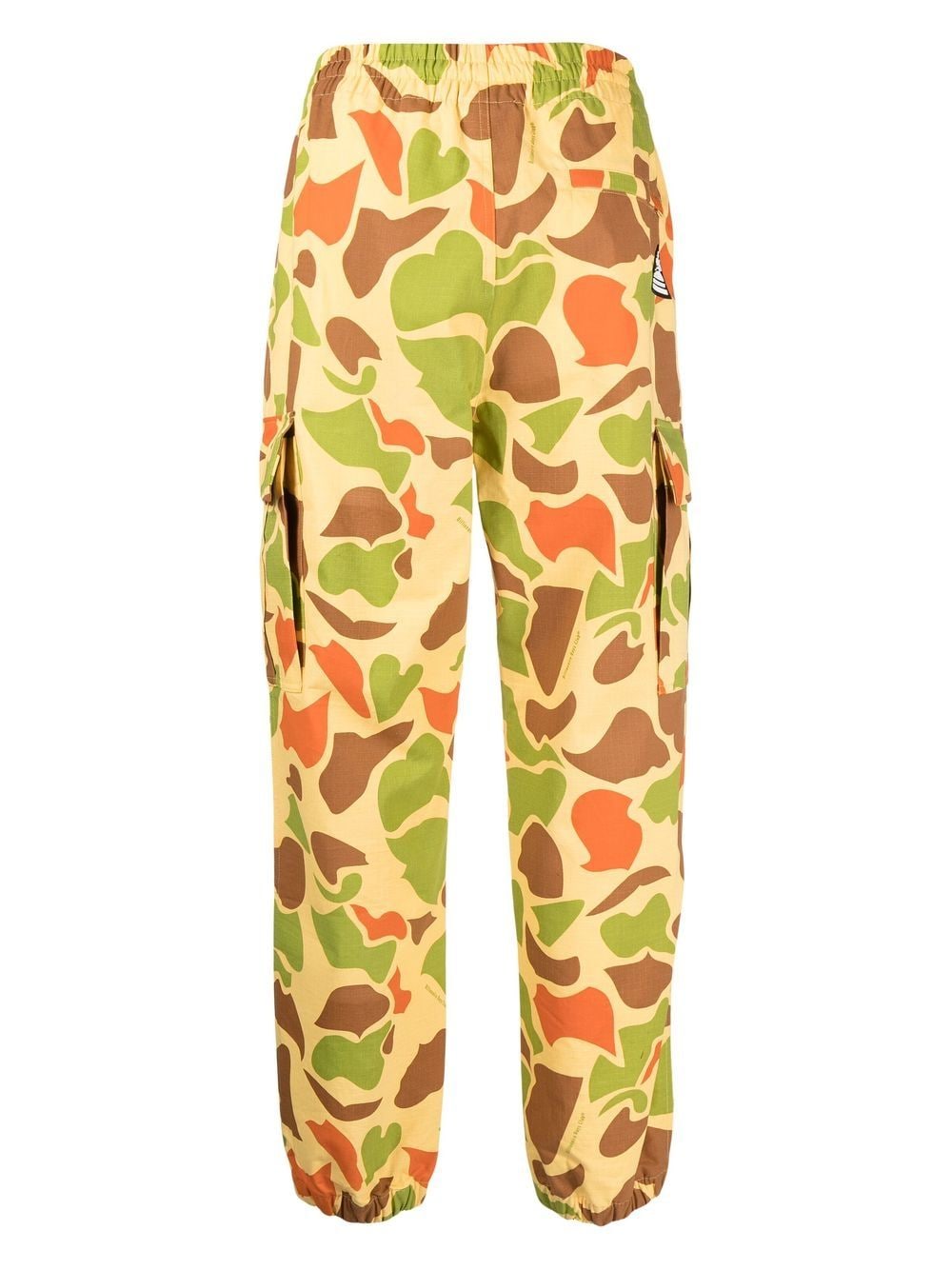 Shop Billionaire Boys Club Camouflage-print Elasticated Trousers In Yellow