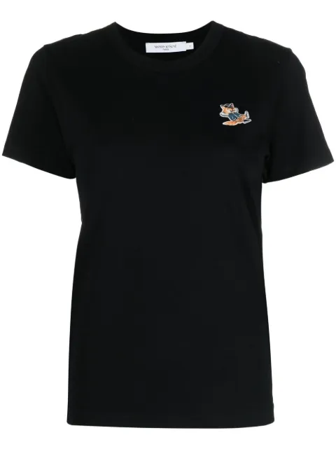 fox-patch cotton T-shirt