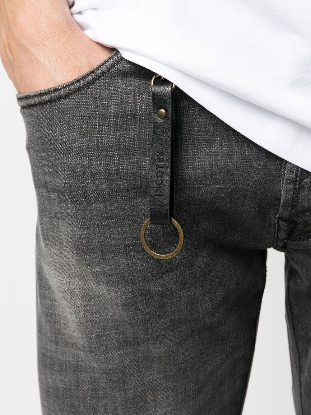 Shop Incotex Straight-leg Denim Jeans In Grau