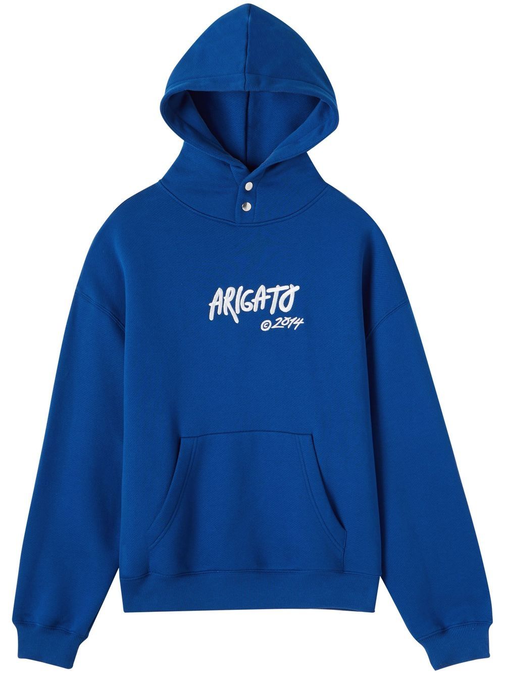 Shop Axel Arigato Arigato Tag Organic Cotton Hoodie In Blau