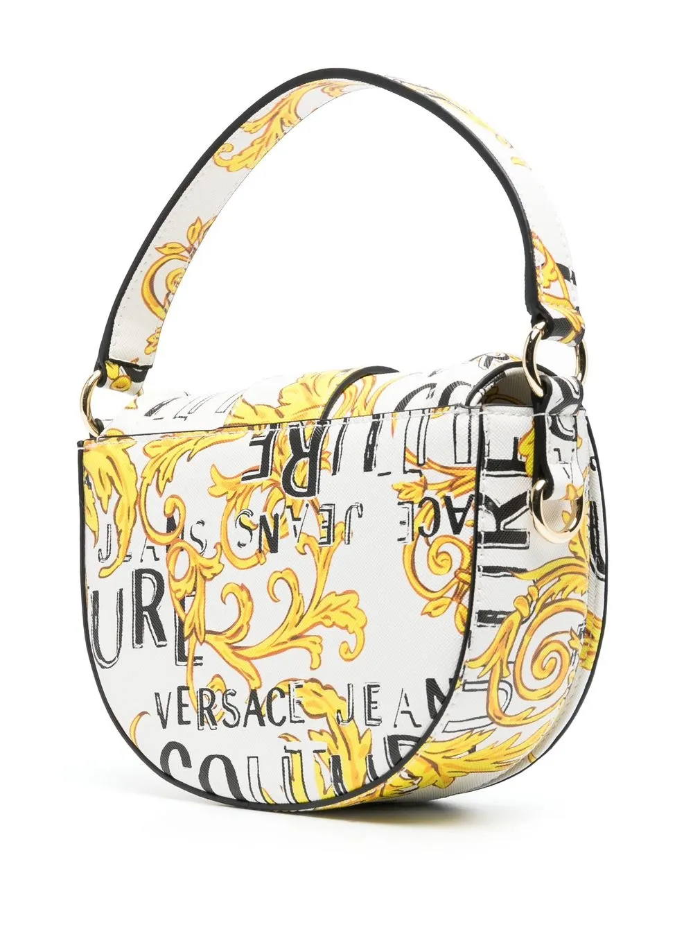 Versace Jeans Couture Couture-print Shoulder Bag In Weiss