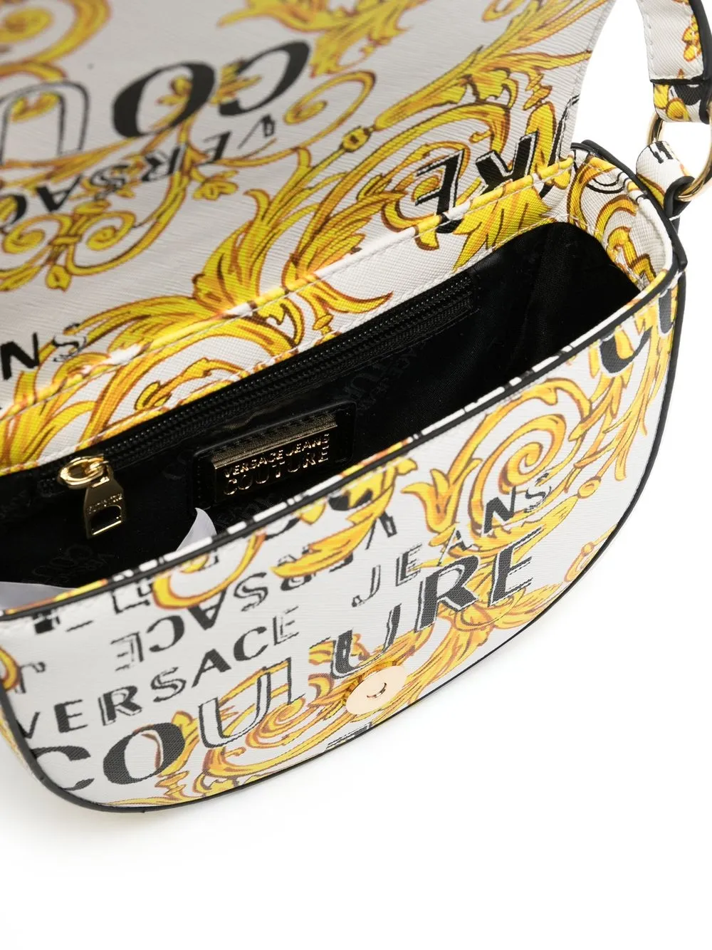Versace Jeans Couture Couture-print Shoulder Bag In Weiss