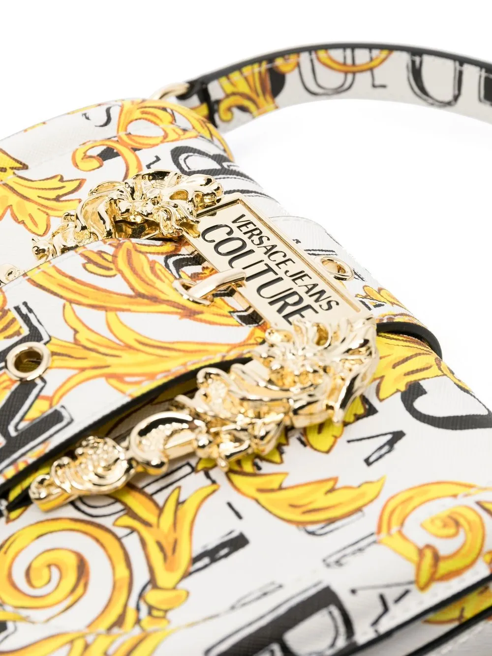 Versace Jeans Couture Couture-print Shoulder Bag In Weiss