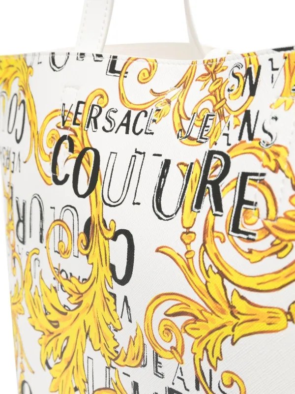 Versace Jeans Couture Couture-print Tote Bag | White