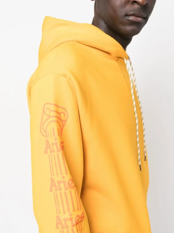 Aries ロゴ パーカー | イエロー | FARFETCH JP