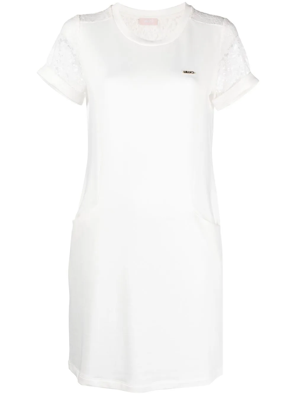 

LIU JO lace-panelling mini dress - White