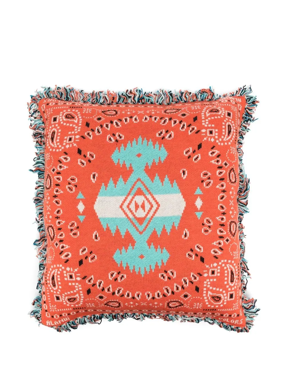 Alanui All-over Graphic-print Cushion In Orange