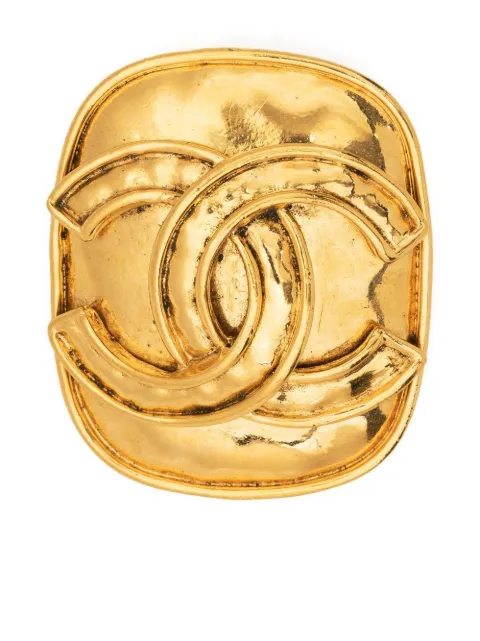 CHANEL Pre-Owned CC square brooch