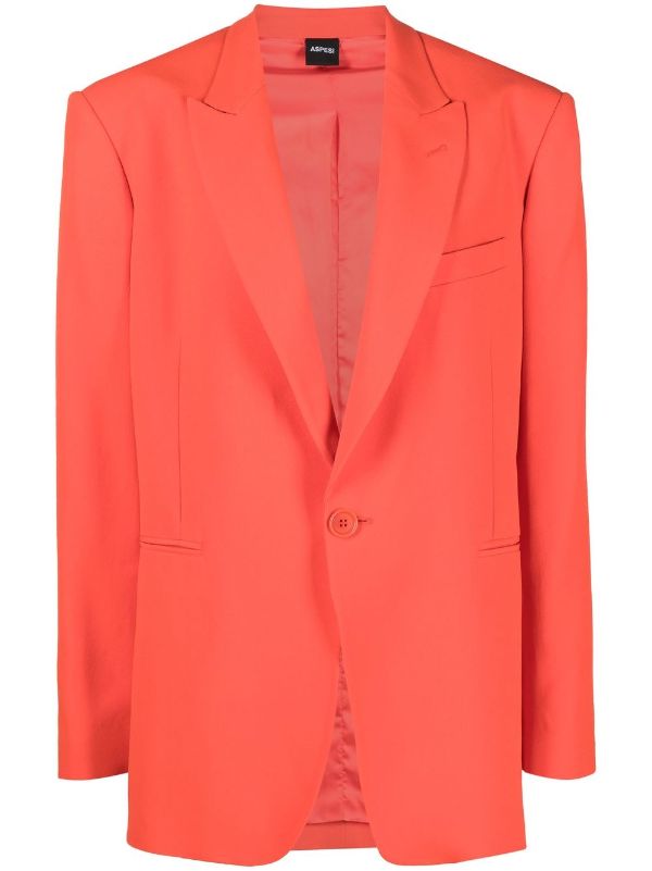 Orange on sale blazer womens