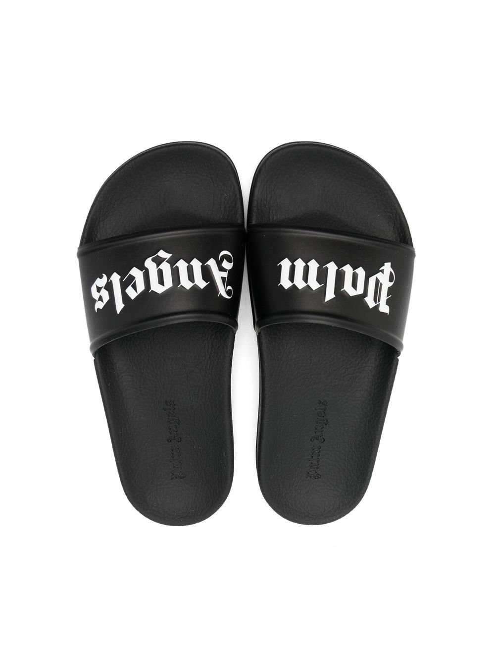 Shop Palm Angels Logo-print Open-toe Sandals In Black