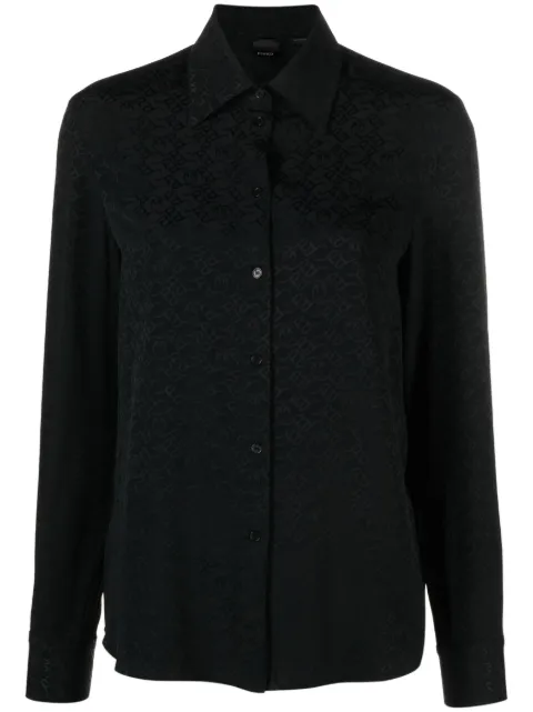 PINKO logo-jacquard shirt