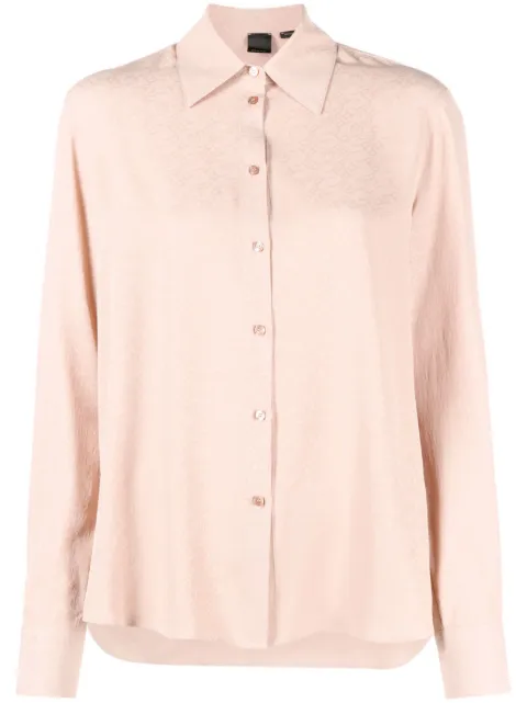 PINKO jacquard-logo long-sleeve shirt