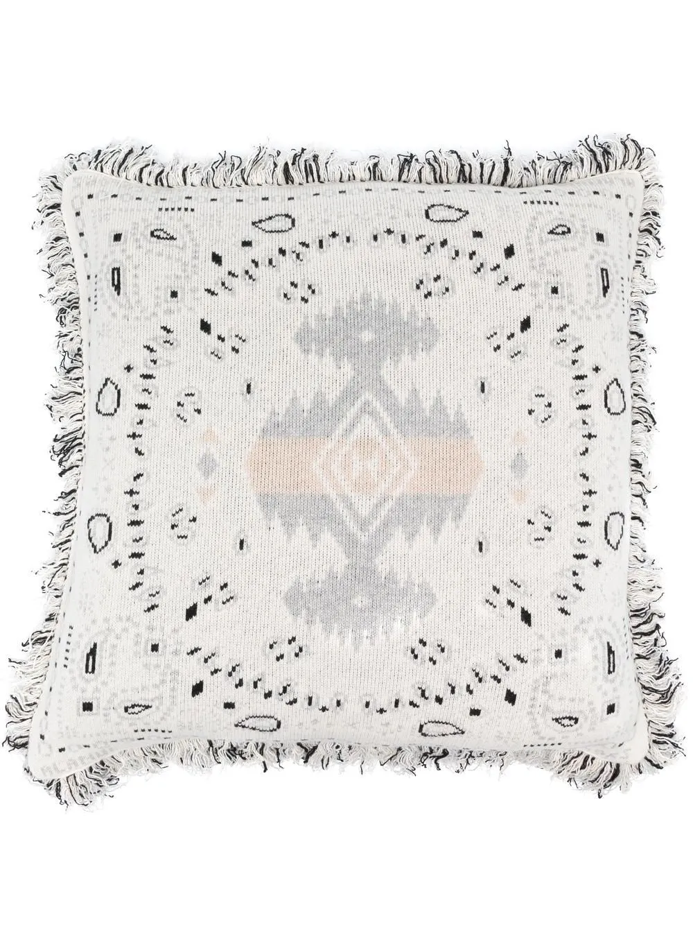 

Alanui bandana intarsia-knit pillow - WHITE MULTICOLOR