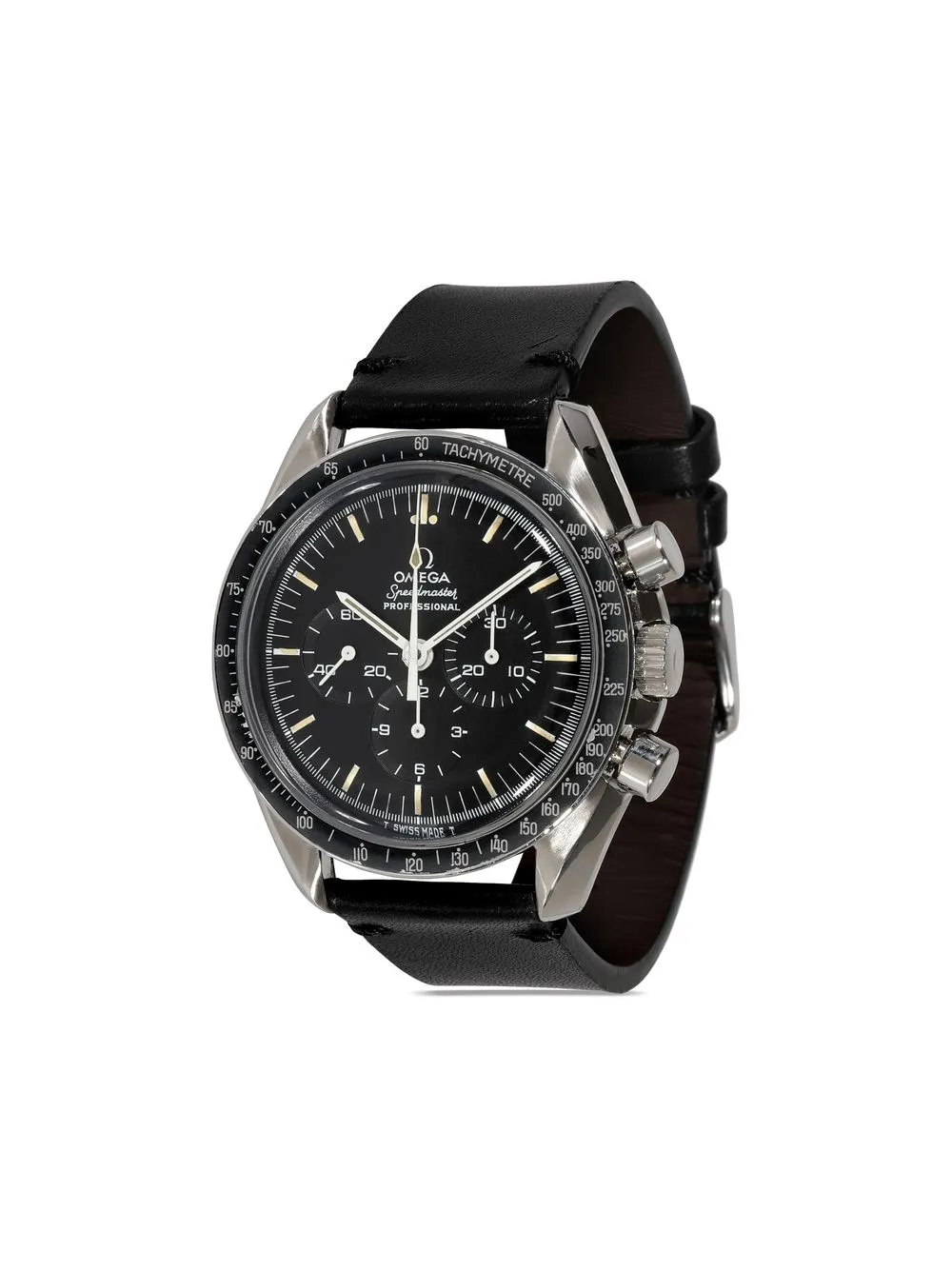 Omega speedmaster professional black shop leather strap