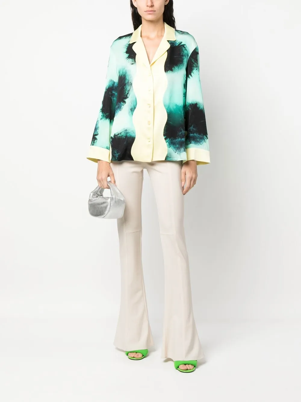 Del Core Blouse met colourblocking - Groen