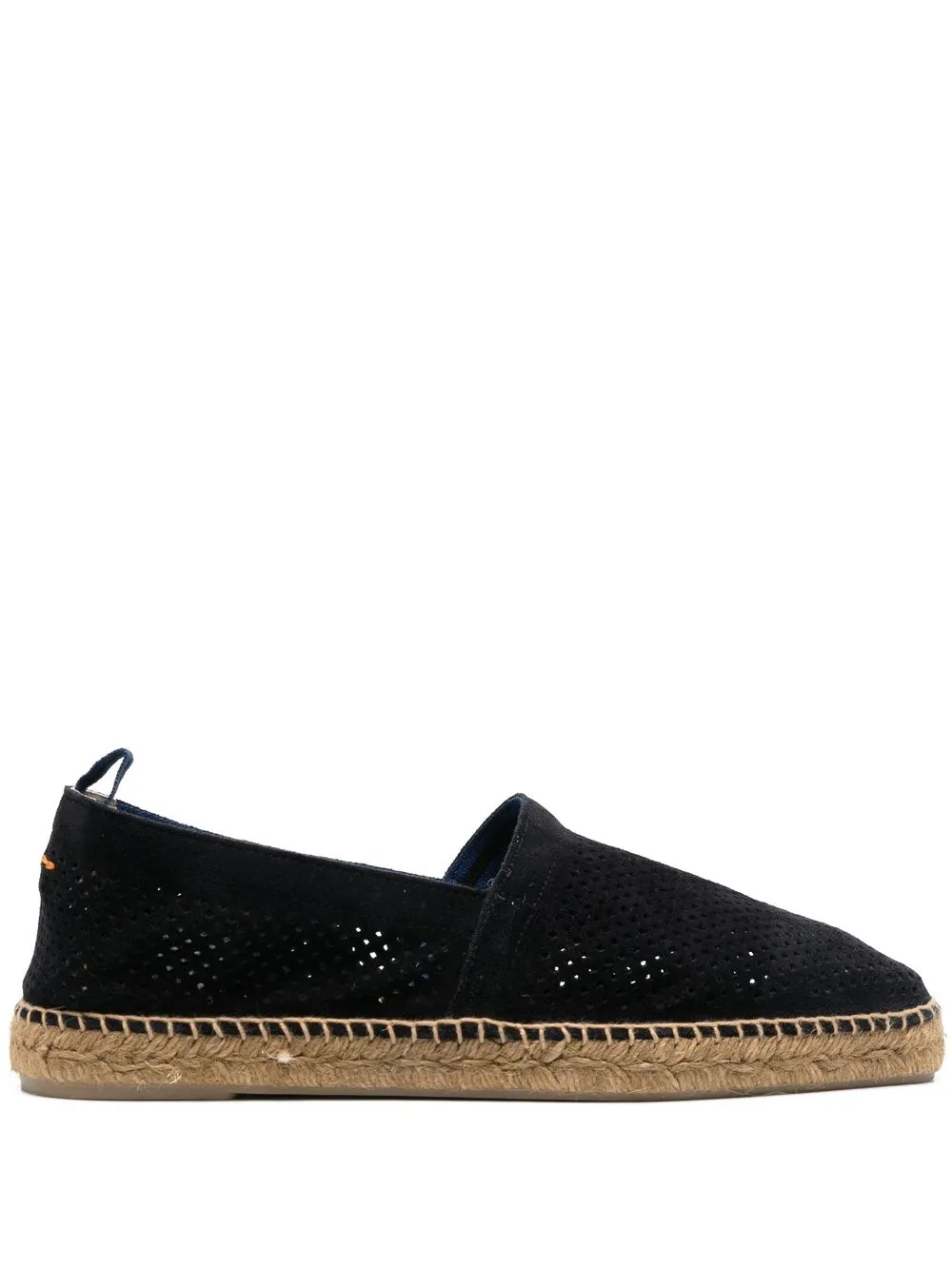 

Castañer Pablo Pierced leather espadrilles - Black