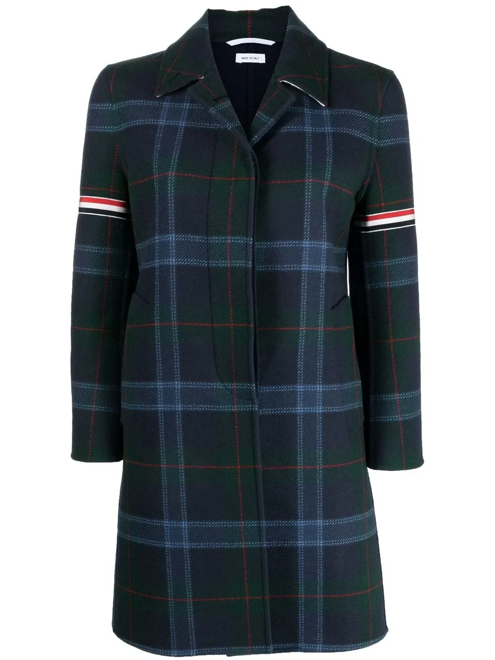 Thom Browne Plaid Wool Overcoat Farfetch