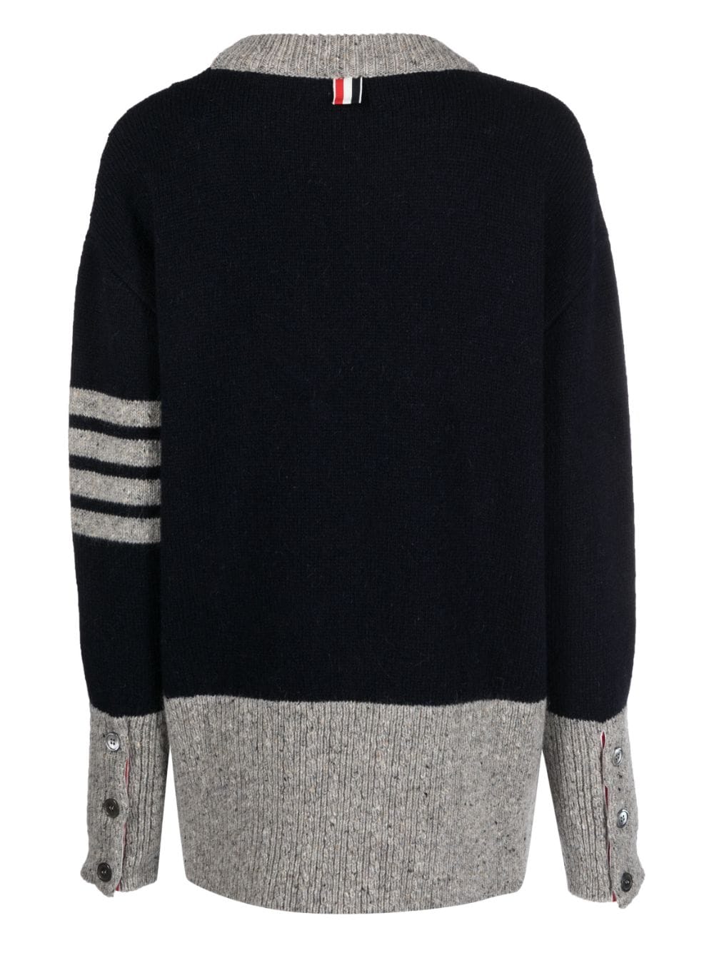 Shop Thom Browne Crew-neck Knitted Jumper In Blue