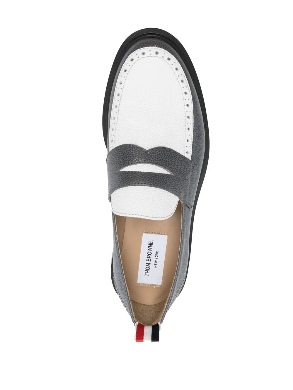 Shop Thom Browne Classic Lightweight Penny Loafers In Grey