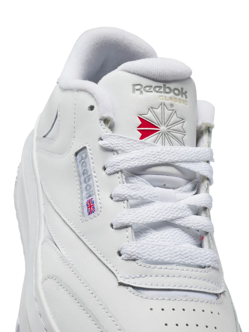 Reebok white platform sneakers clearance