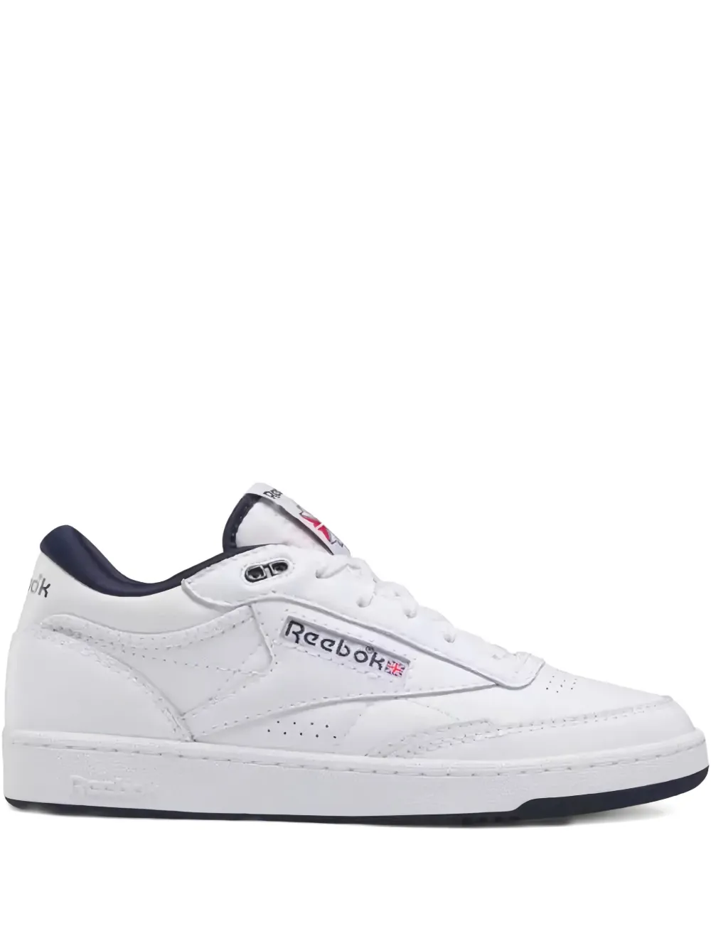 Reebok Club C Mid Ii Vintage "white/vector Navy/vector Red" Sneakers In White