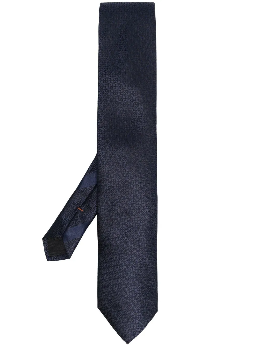 

Zegna floral-embossed silk tie - Blue