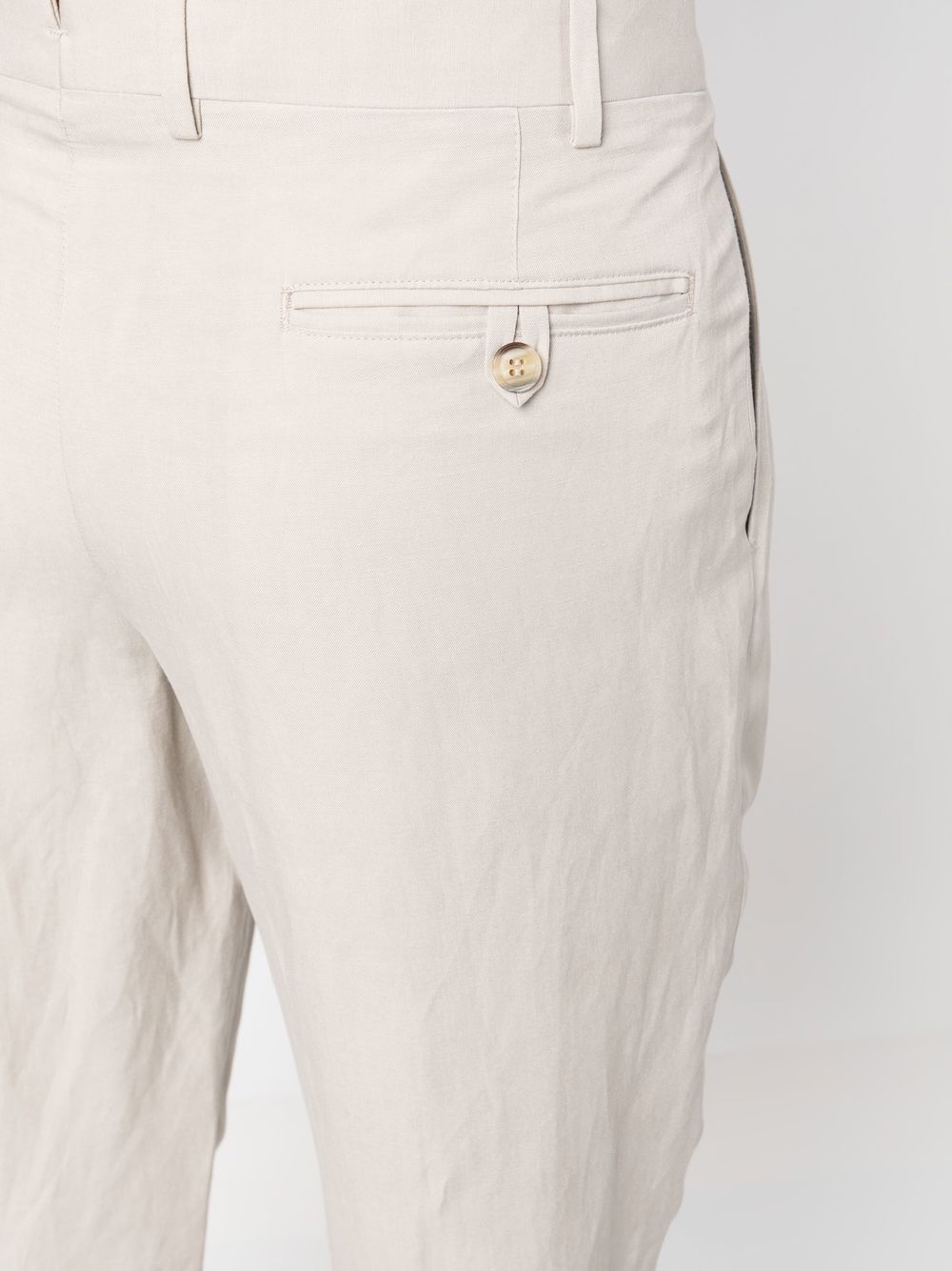 Shop Canali Pleat-detail Chino Trousers In Neutrals