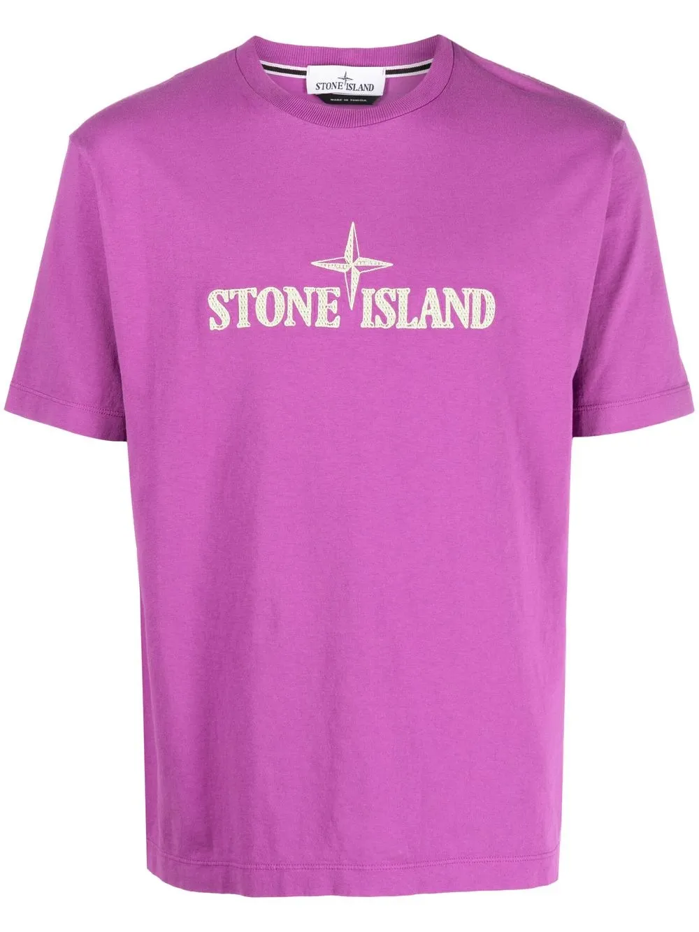 

Stone Island playera manga corta con logo estampado - Morado