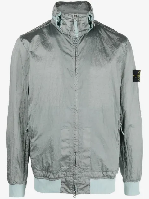 Stone Island Compass-patch long-sleeved bomber jacket