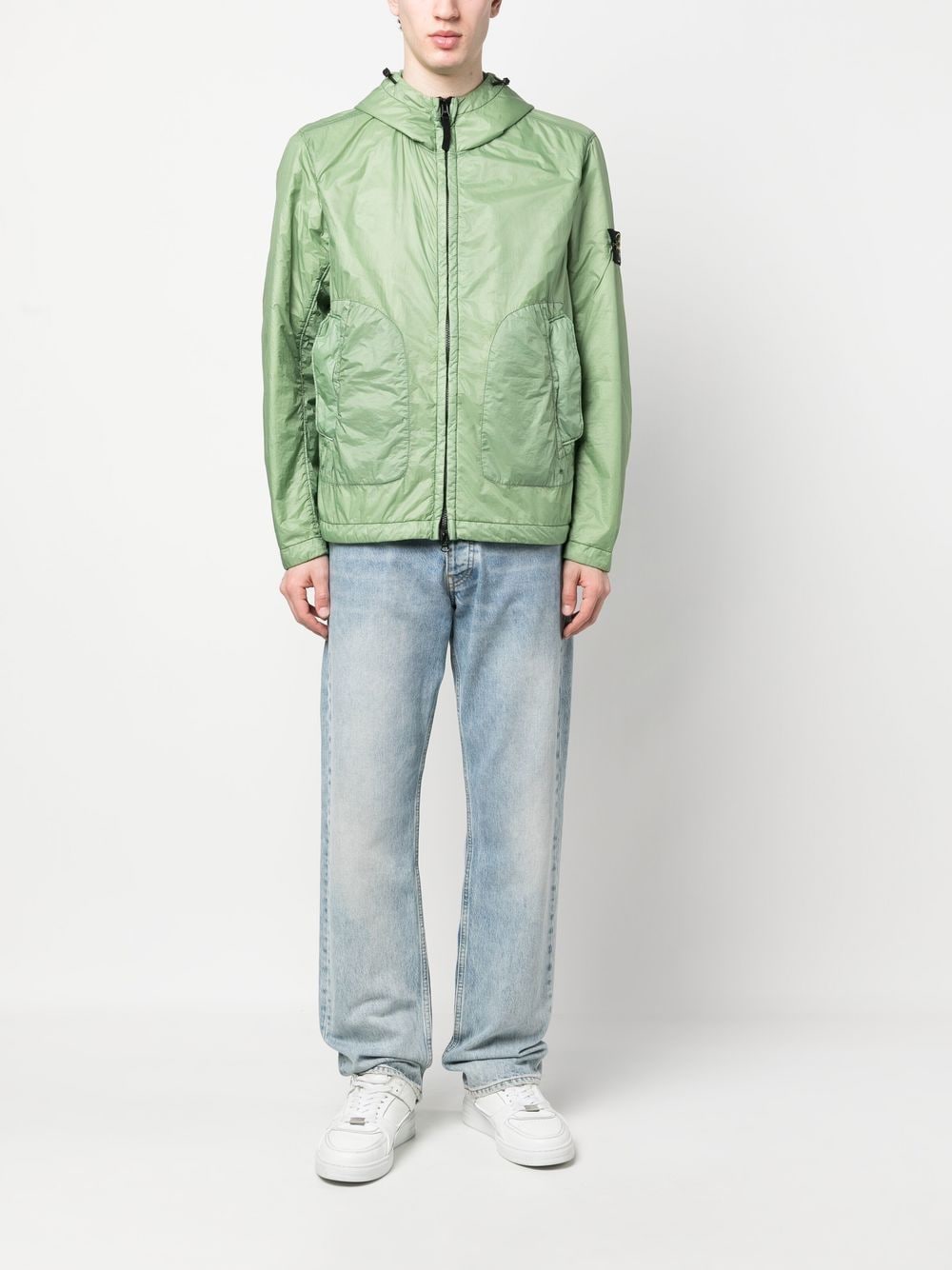 Stone Island Jack met logopatch - Groen