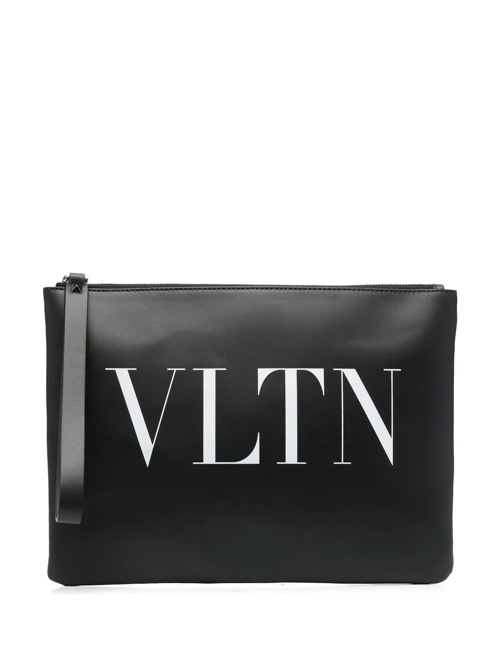 

Valentino Garavani VLTN logo-print clutch bag - Black