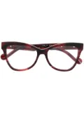 LIU JO chain-link detail cat-eye glasses - Red