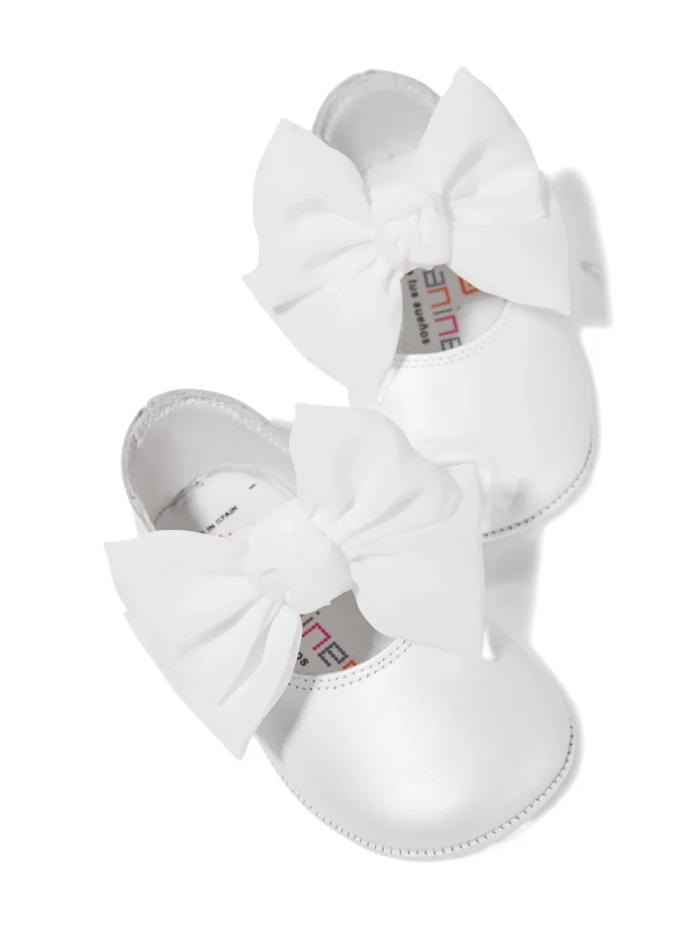 ANDANINES bow-detail leather ballerina shoes - Wit