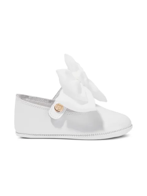 ANDANINES bow-detail leather ballerina shoes