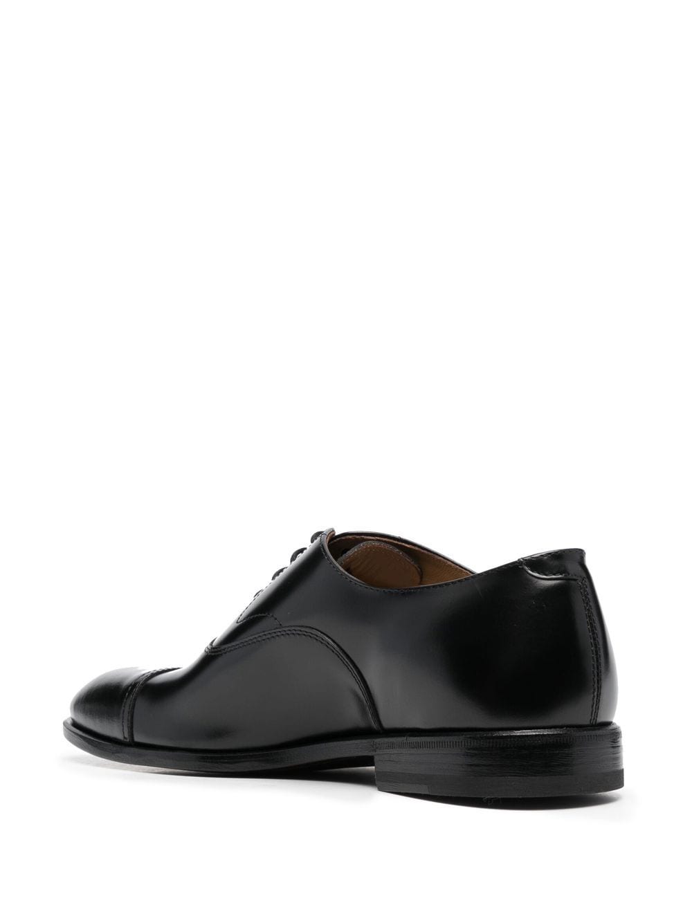Shop Henderson Baracco Leather Oxford Shoes In Black