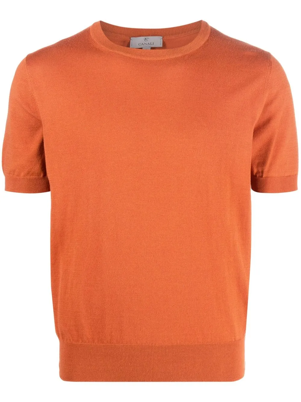 

Canali short-sleeved knitted T-shirt - Orange