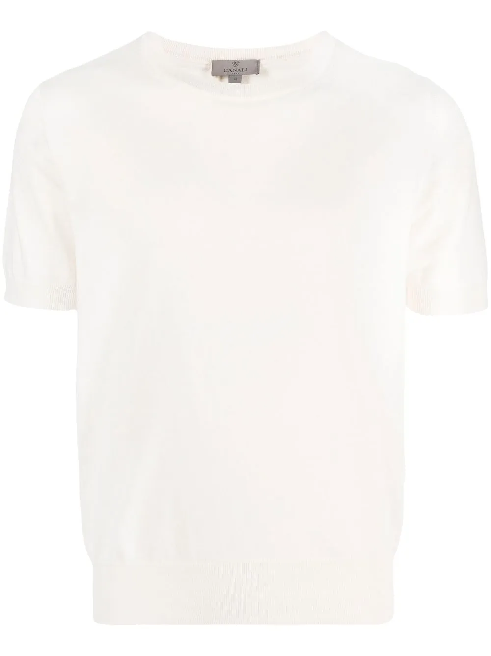 

Canali short-sleeved knitted T-shirt - White