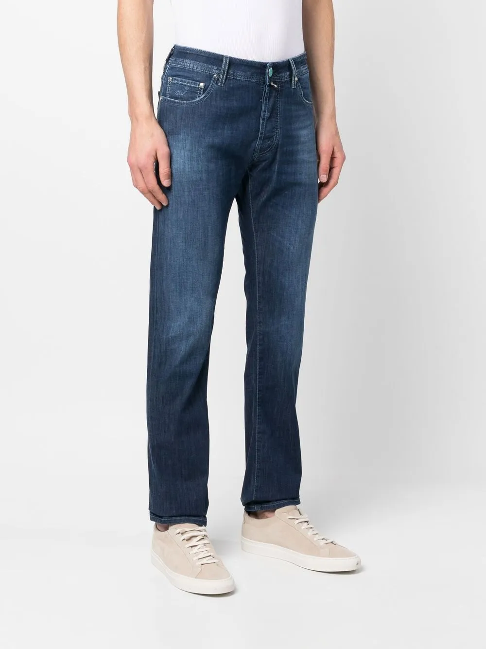Jacob Cohen Mid-rise Straight-leg Jeans In Blue