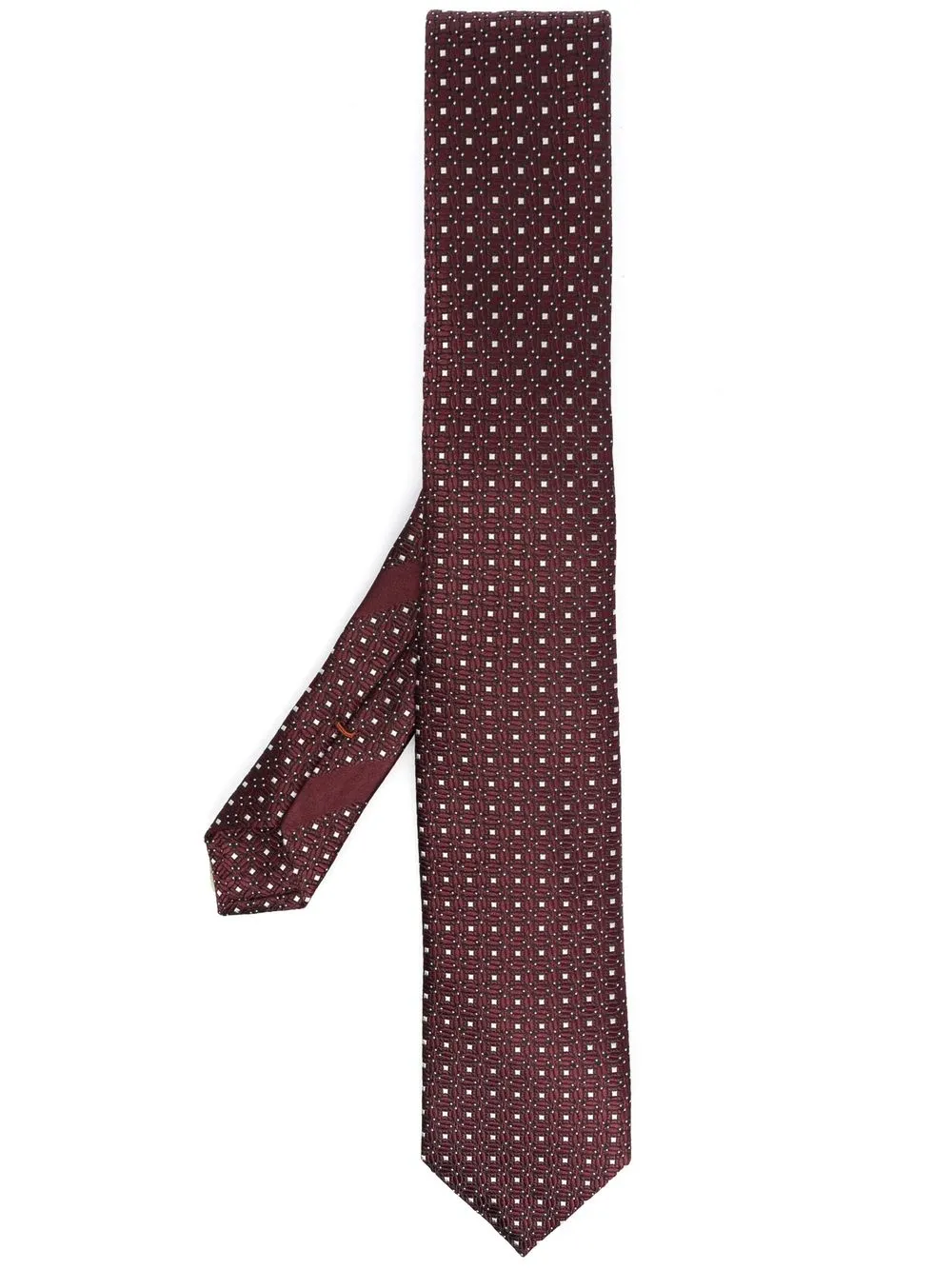 

Zegna geometric-embroidered silk tie