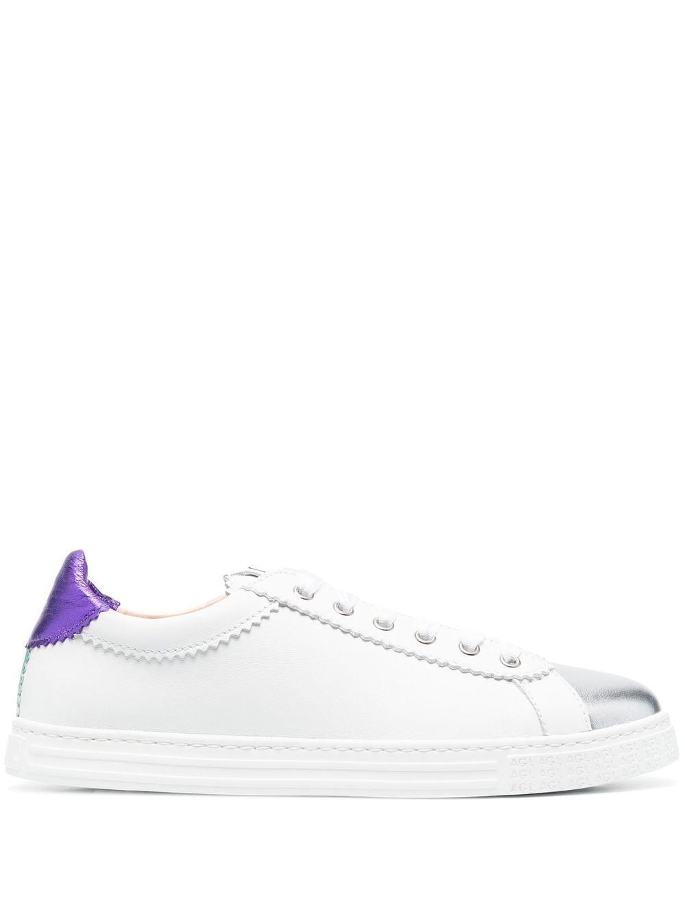 agl panelled low-top sneakers - white