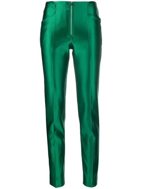 Victoria Beckham coated-finish skinny trousers