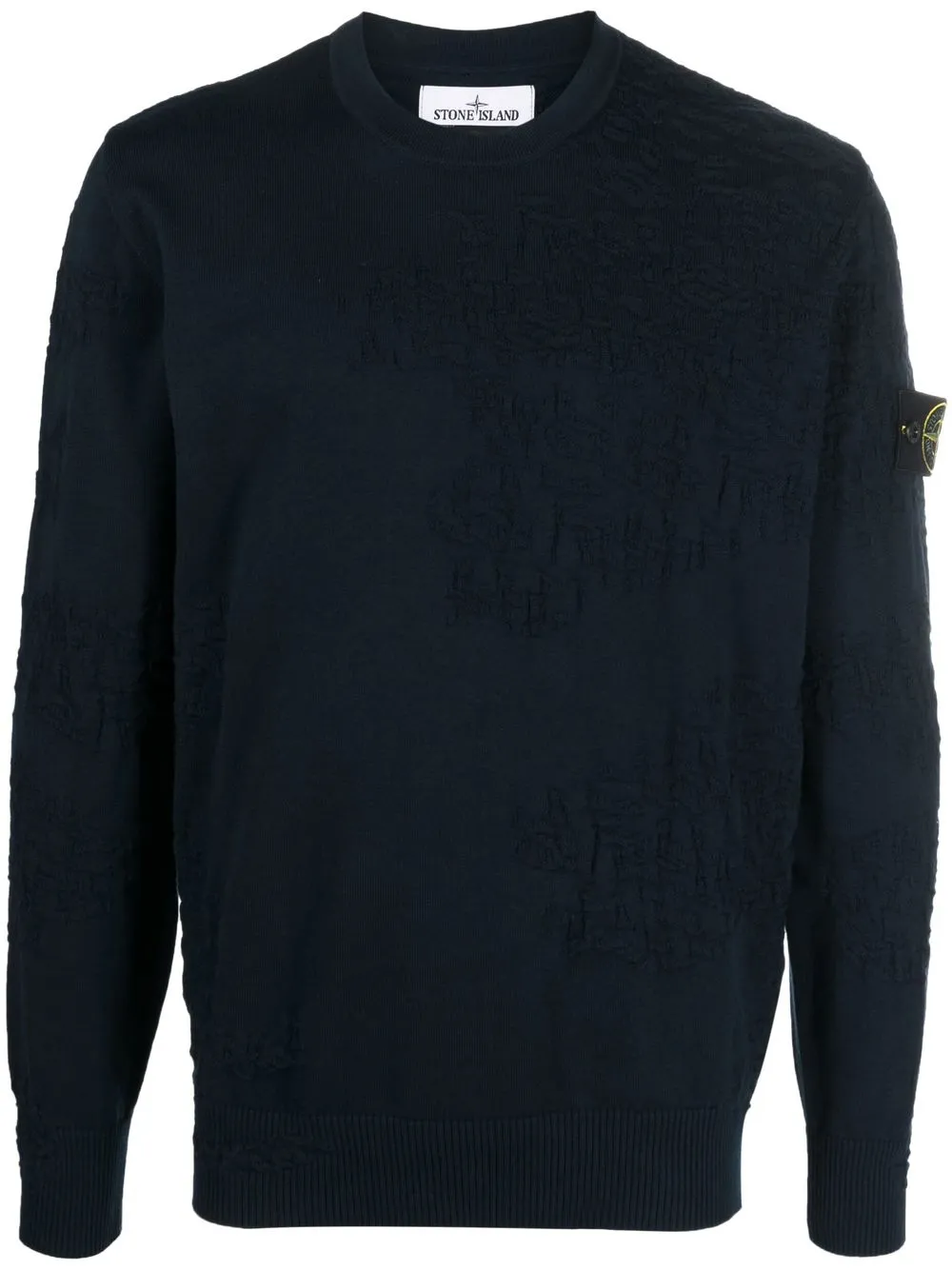 

Stone Island Compass-motif crew neck jumper - Blue