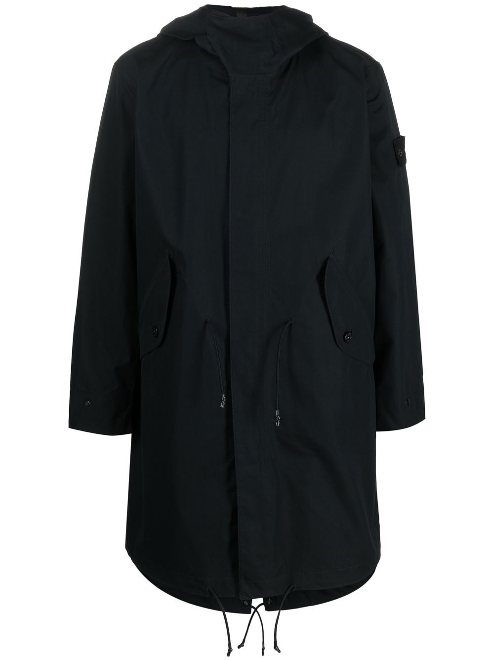 Stone Island Compass-patch long-sleeved coat - Black