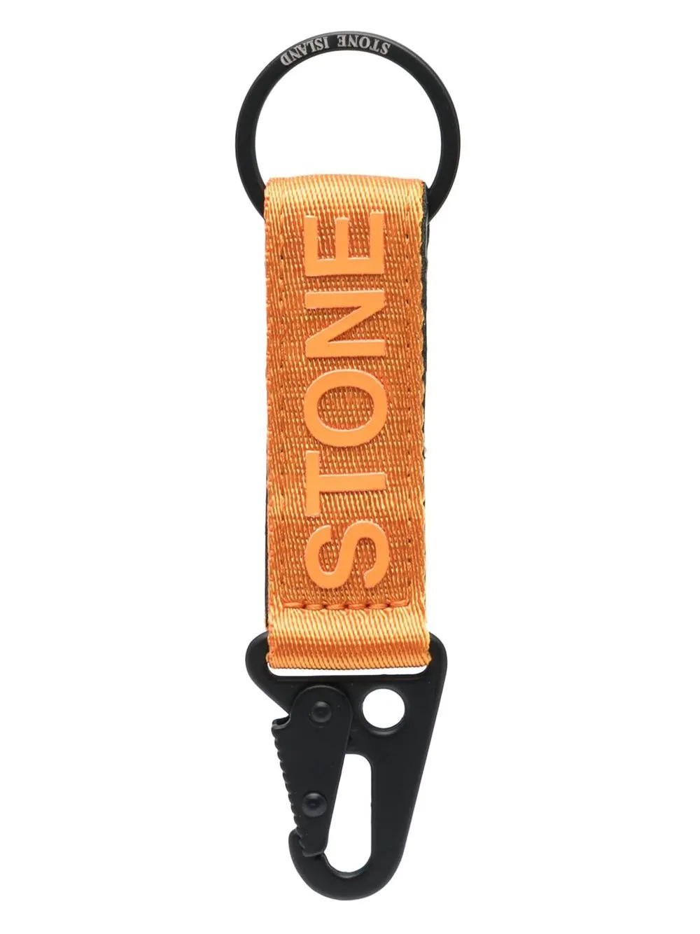 

Stone Island rubberised-logo key holder - Orange