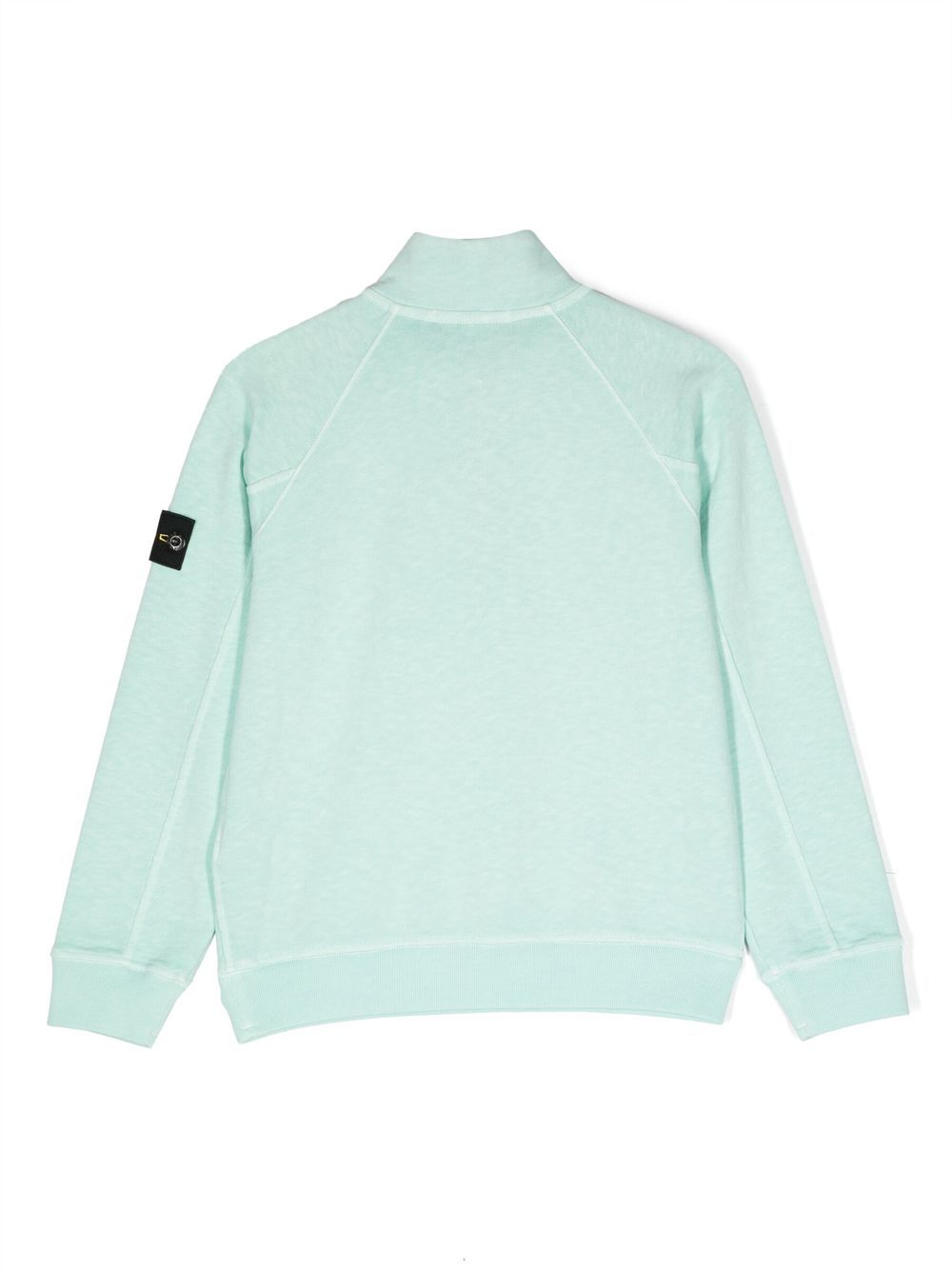 Stone Island Junior Sweater met halve rits - Blauw