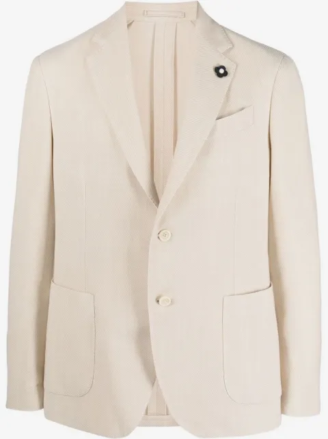 Lardini woven single-breasted blazer