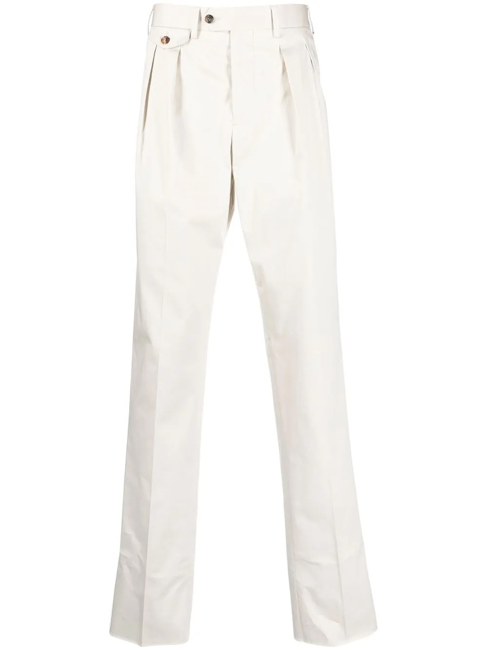 

Lardini pantalones rectos con pinzas - Blanco