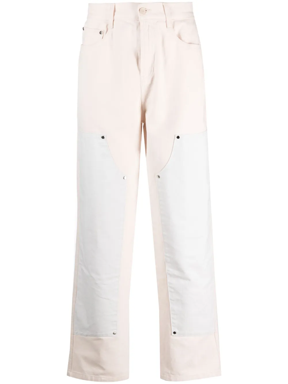 ARTE panelled straight-leg trousers - Neutrals