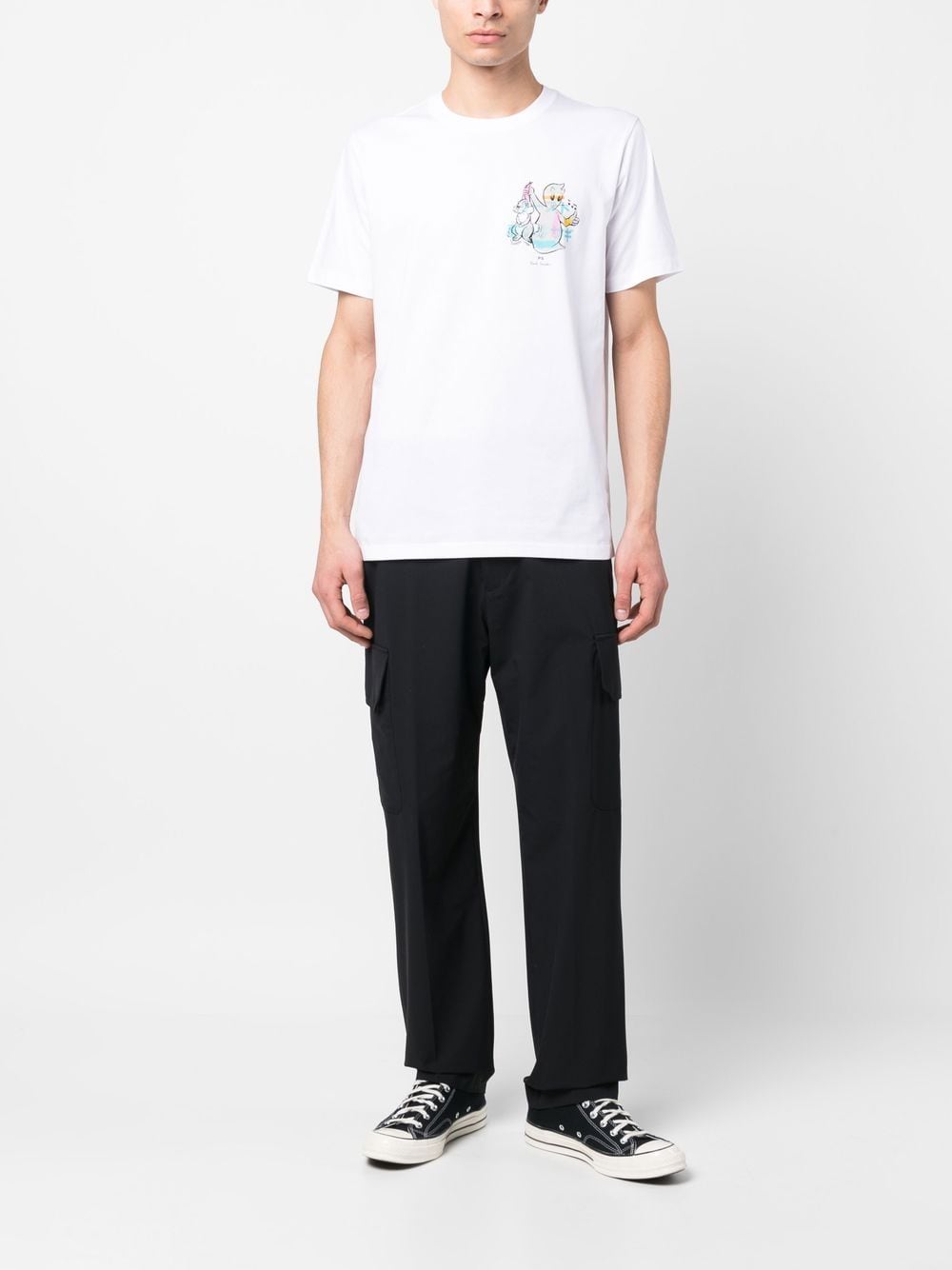 Shop Paul Smith Cargo Pocket Trousers In Blue