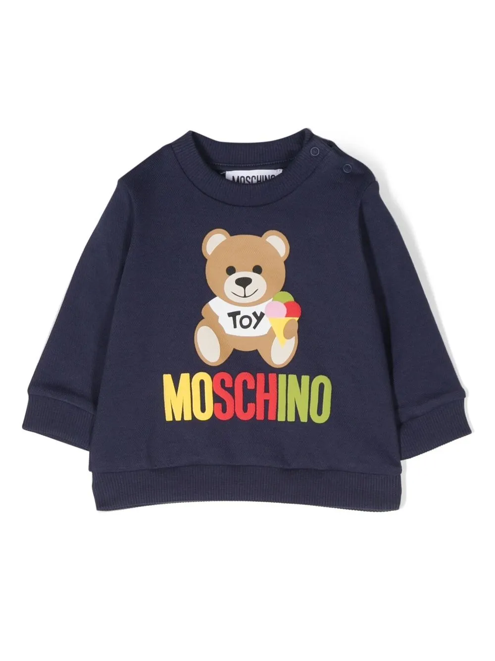 

Moschino Kids logo-print detail sweatshirt - Blue